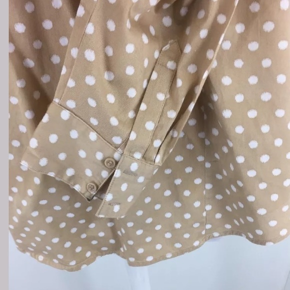 Lane Bryant Polka Dot Embellished Button Shirt - Picture 5 of 5